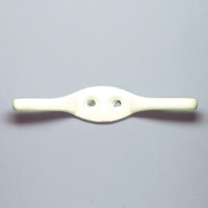 Schnurhalter, echt Messing weiß 75mm