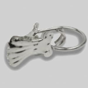 Ring mit Klammer Messing vernickelt
