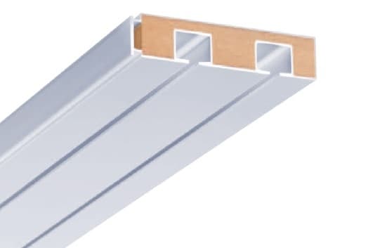 Holz-Karniese, 2-läufig,ohne Blende aus MDF