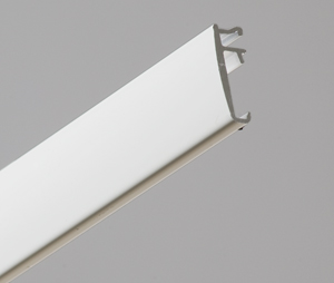 Vorhangschiene C- Profil, 1-läufig | Aluminium weiß - 600cm